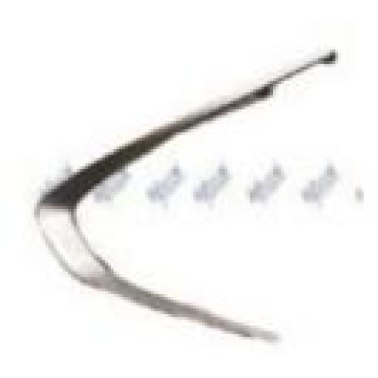 Picture of The decorative strip of the headlight cover plate (left) is silver
