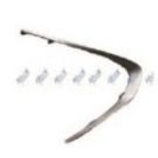 Picture of The decorative strip of the headlight cover plate (right) is silver