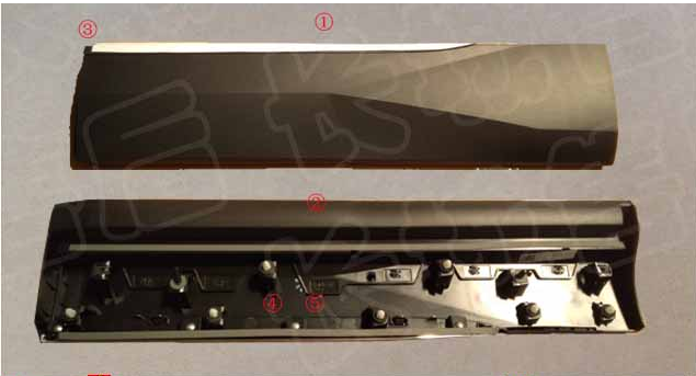 Rear door trim panel right