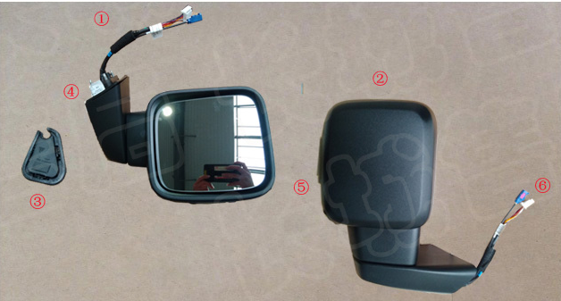 Rearview mirror (8+1) right