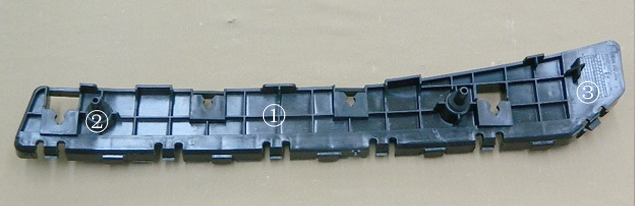 New H6 rear bumper bracket left