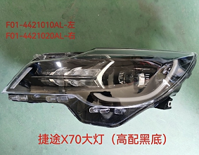 Headlight with black background (high-end LED) left