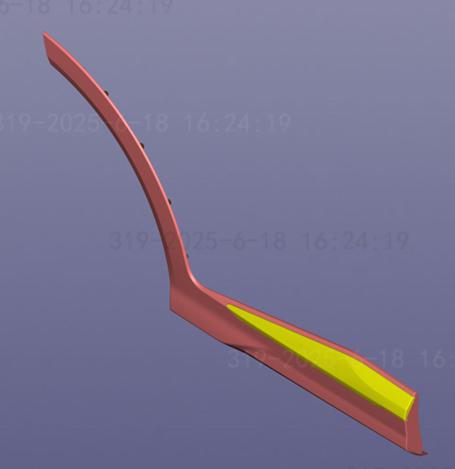 Door guard assembly rear red right