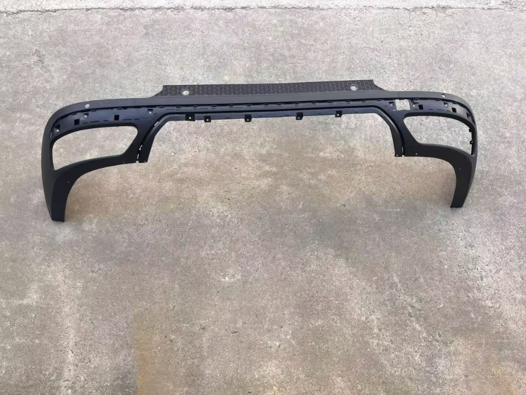 Rear bumper lower body with 4 radar holes