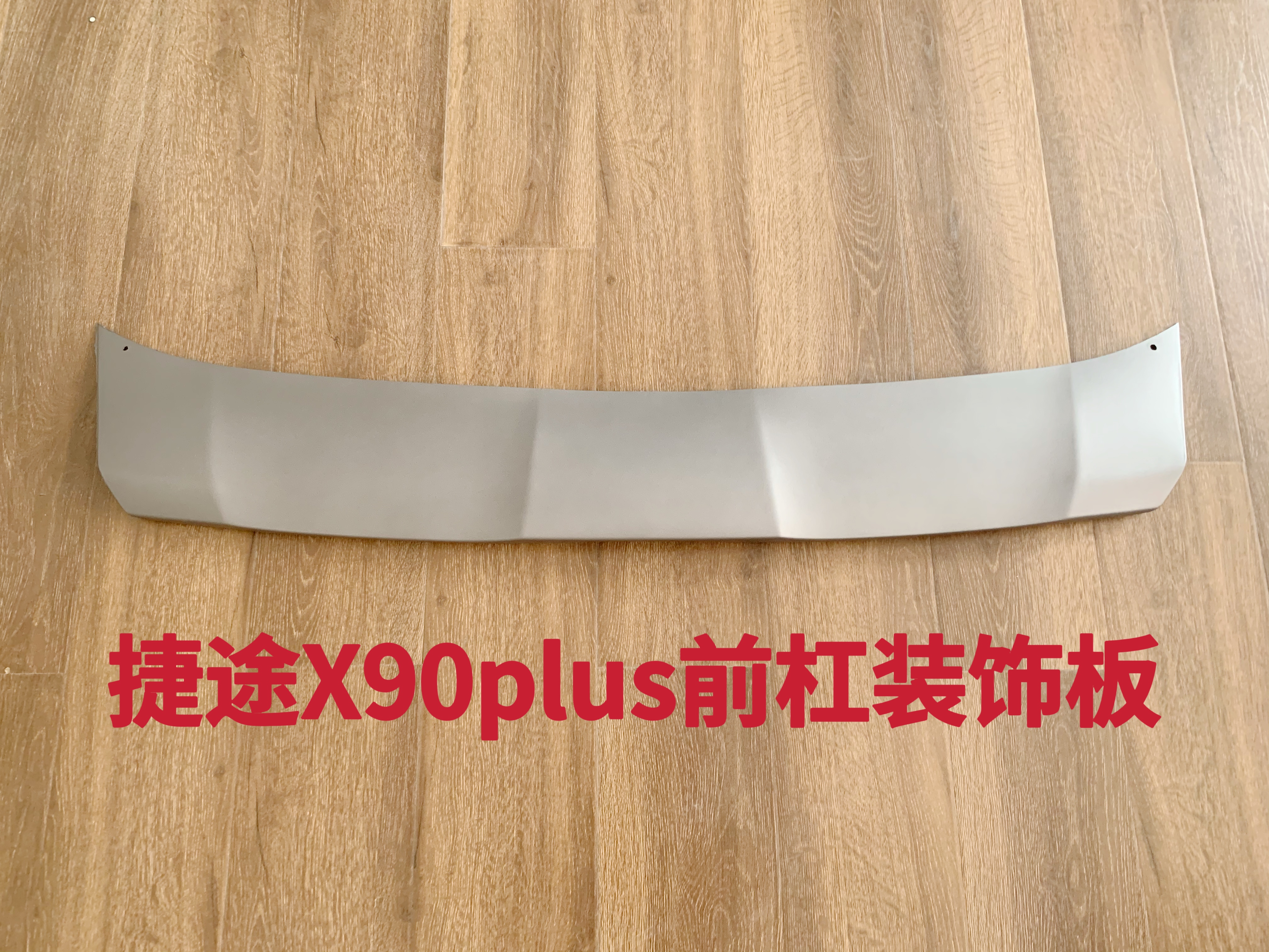Front bumper decorative plate silver