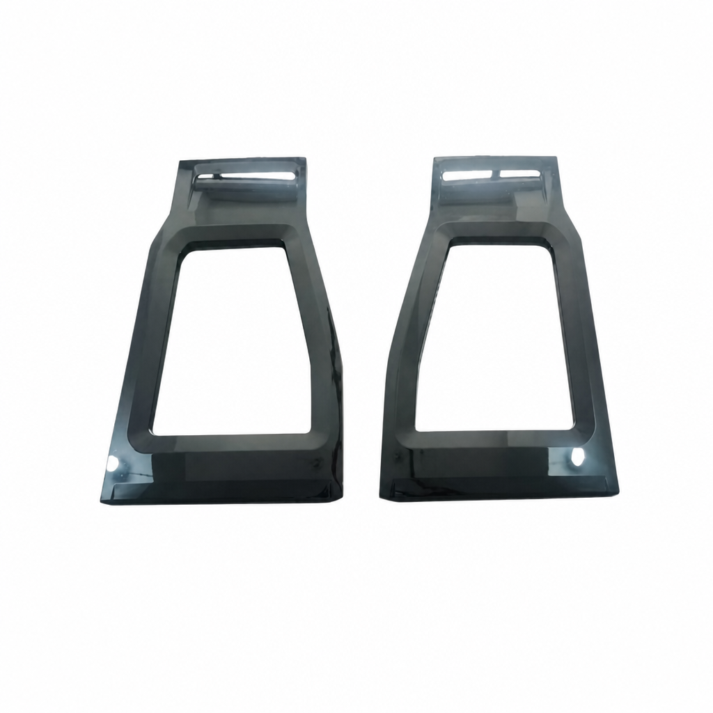 Rear four corner window decorative panel assembly left high gloss black