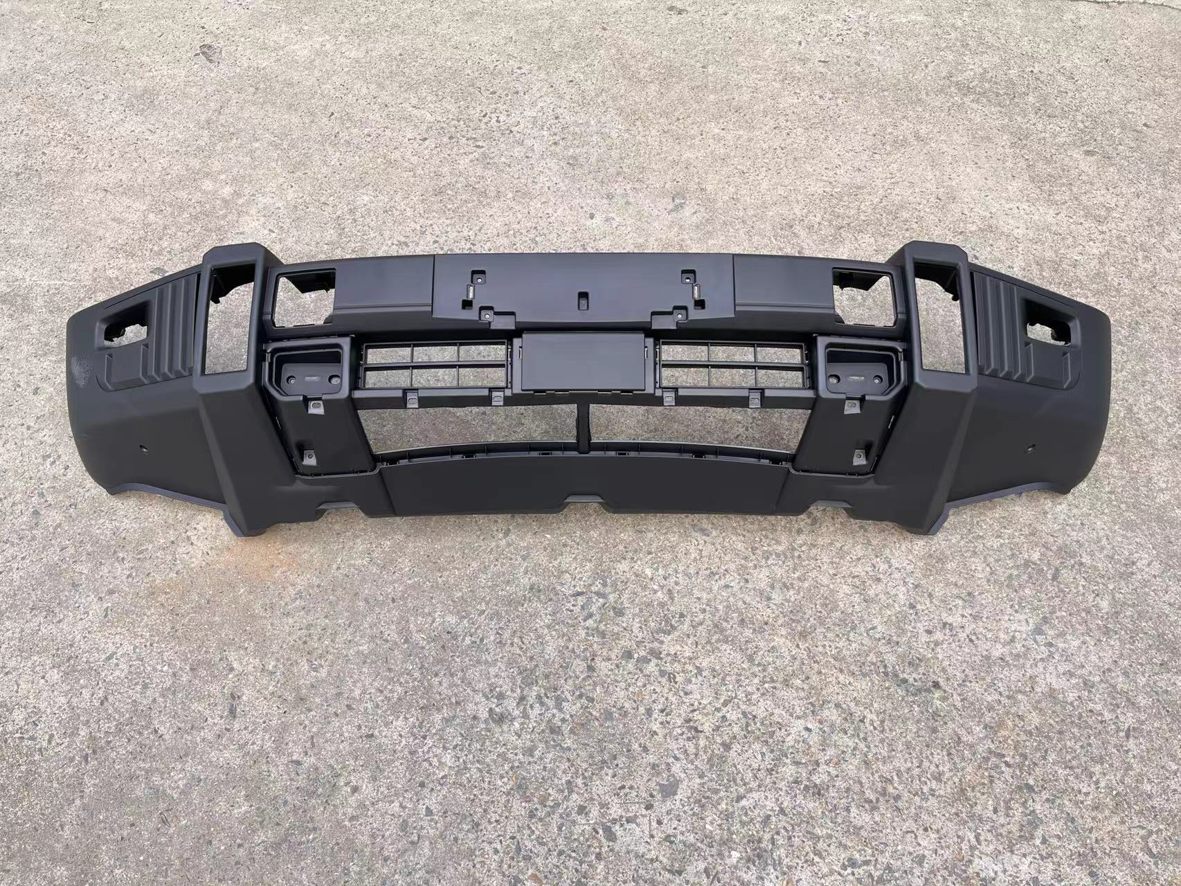 Front bumper body without radar hole