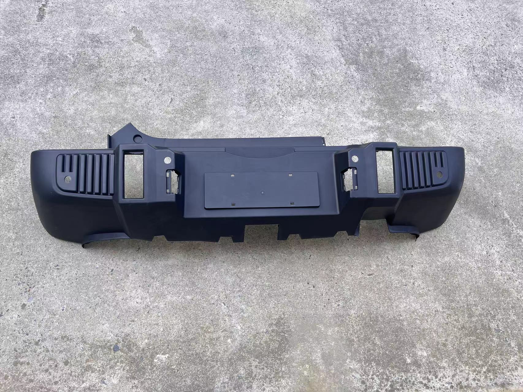 The rear bumper body has 6 radar holes and radar brackets