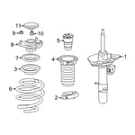 Shock Absorber Unit, Left Front