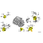 Engine mount kit with transmission 6 cylinder