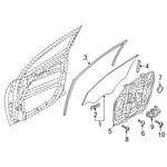 Run Assembly-Front Door Window Glass LH