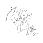 Run Assembly-Front Door Window Glass RH