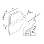 Garnish Assembly-Rear Door Front Frame, LH