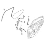 Run-Rear Door Window Glass, LH
