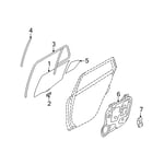 Run Assembly-Rear Door Window Glass LH