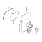 Run-Rear Door Window Glass, RH