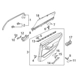 Rear Interior Door Handle Assembly, Right
