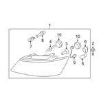 Front Turn Signal Lamp Socket & Holder Assembly