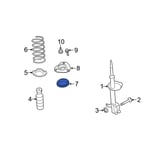 Front suspension strut bearing
