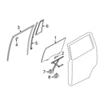 Right Rear Door Glass Seal