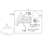 Inside Mirror Body Cover, Right
