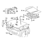 Hood Support Assembly, Left
