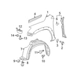 Front Left Fender Liner